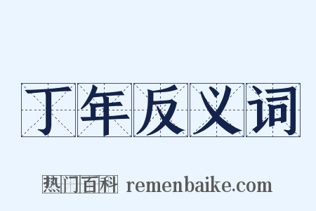 丁年反义词是什么意思的图片